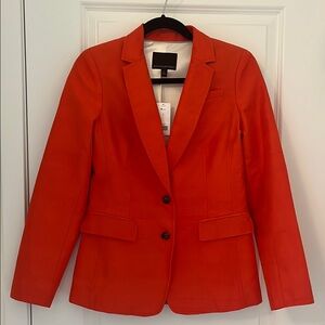 Banana Republic Orange Blazer Tailored Notched Lapels